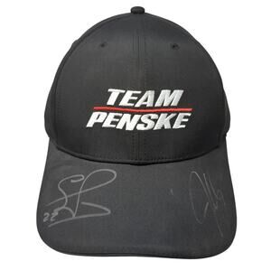 Team Penske Slideback Hat Black One Size Embroidered Signed Puma